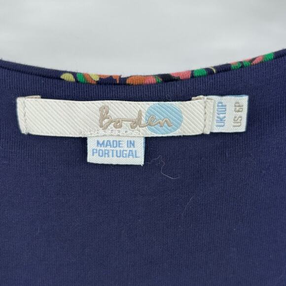 Boden True Full Wrap Midi Dress in Navy Floral Print Lightweight Womens Size 6P - Picture 6 of 13